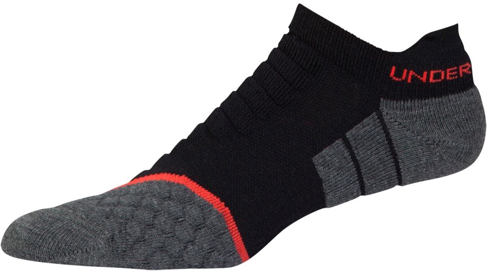 Under Armour All Season Wool No Show Socks, Black, 9-11 Medium, U042-BLK-MD