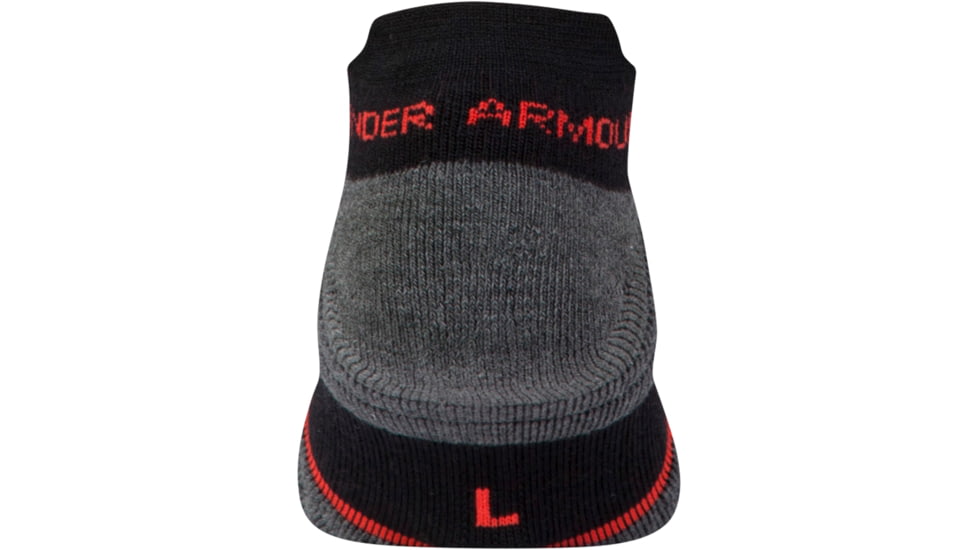 Under Armour All Season Wool No Show Socks, Black, 9-11 Medium, U042-BLK-MD