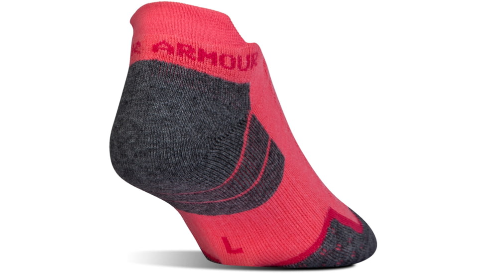 Under Armour All Season Wool No Show Socks, Gala Pink, 9-11 Medium, U042-GPK-MD
