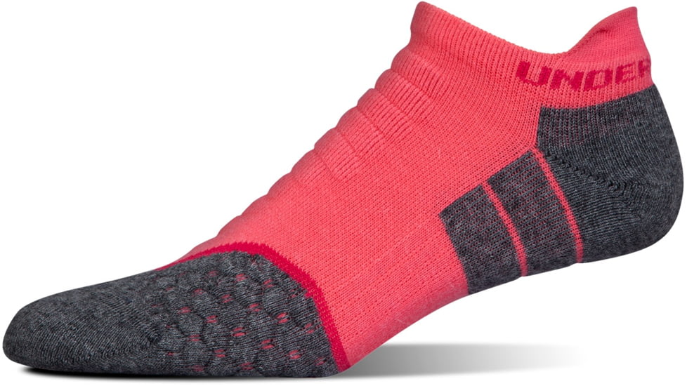 Under Armour All Season Wool No Show Socks, Gala Pink, 9-11 Medium, U042-GPK-MD