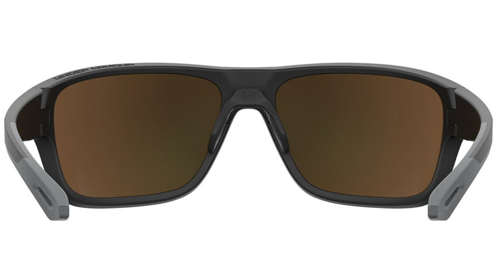 Under Armour Battle Sunglasses with Matte Black Frame and Outdoor Tuned Cobalt Green Mirror Lens, Medium, UA0004S 0VK-W1