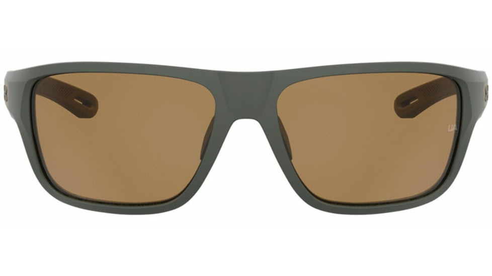Under Armour Battle Sunglasses with Matte Solid Baroque Frame and Brown High Contrast Polarized Lens, Medium, UA0004S 1ED-6A