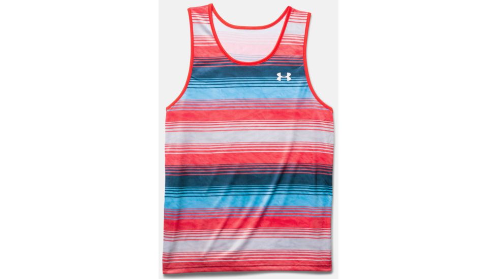 Under Armour Bender Tank - Men's-Rocket Red/Electric Blue-Large