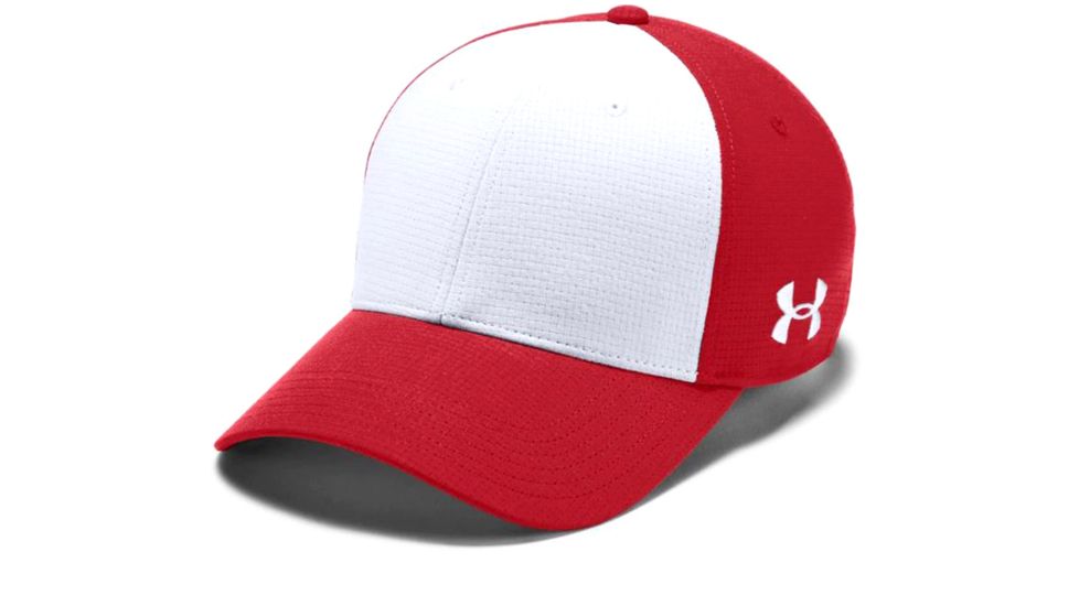Under Armour Blank Color Blocked Airvent Cap - Men's, Large-Extra Large, Red, 1325822600L-XL