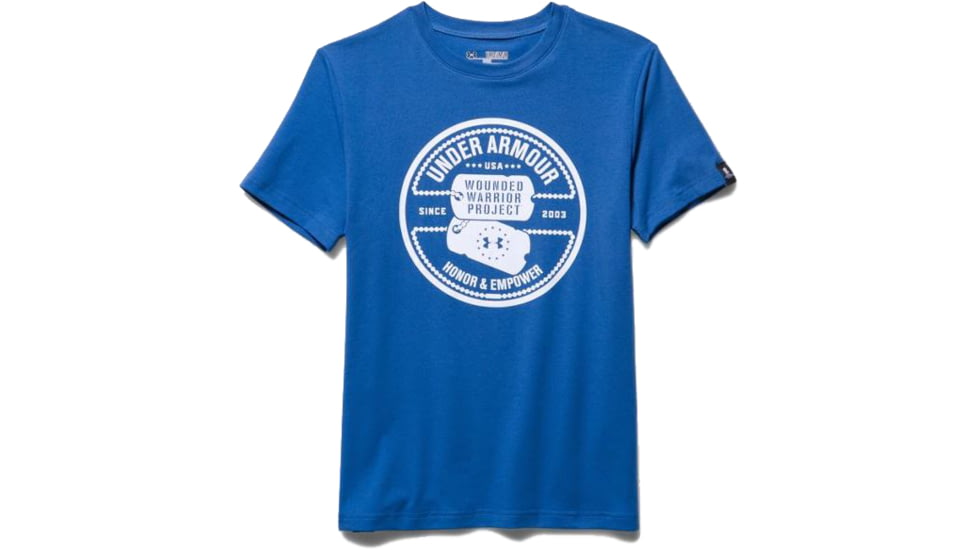 Under Armour Boys WWP Dog Tag T-Shirt,Ultra Blue,Large 1275376907LG