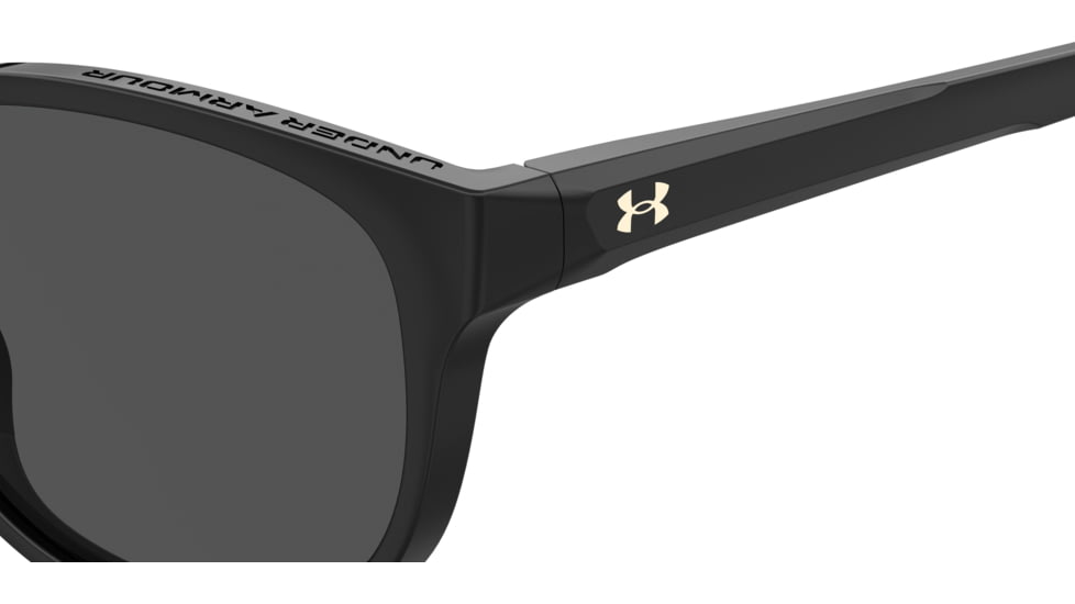 Under Armour Breathe Sunglasses with Shiny Black Frame and Grey Lens, Medium, UA0014GS 807-IR