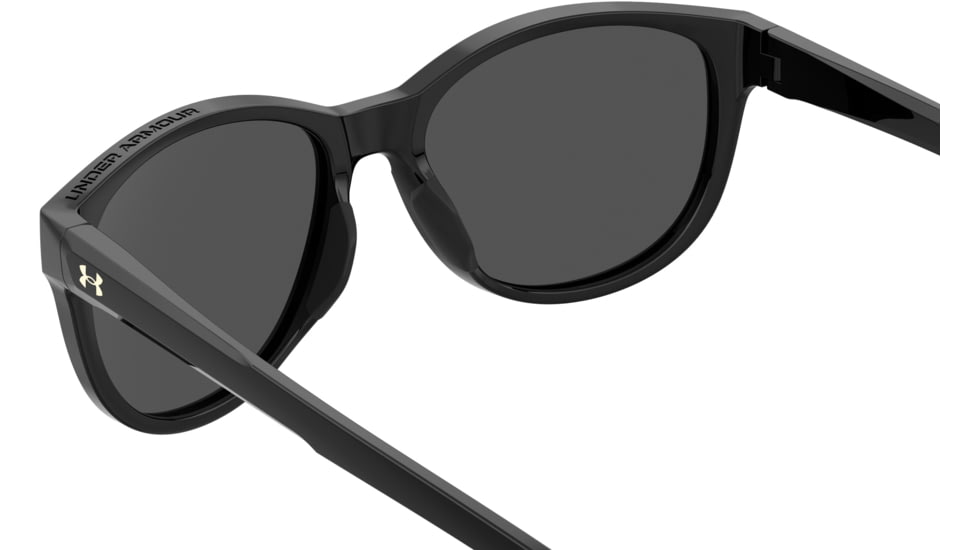 Under Armour Breathe Sunglasses with Shiny Black Frame and Grey Lens, Medium, UA0014GS 807-IR
