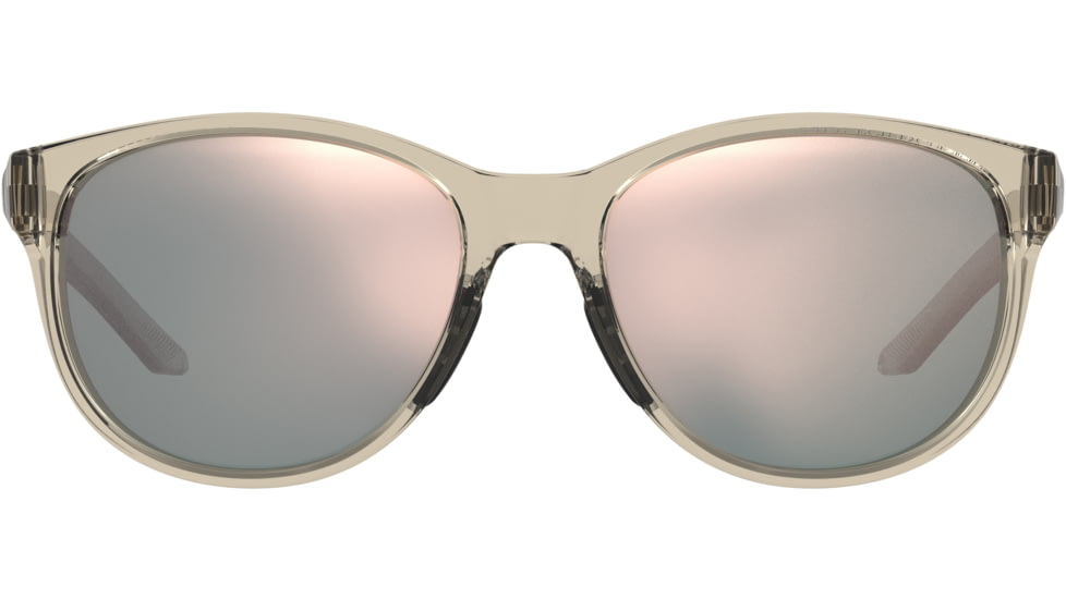 Under Armour Breathe Sunglasses with Transparent Grey Frame and Rose Gold Mirror Lens, Medium, UA0014GS 10A-0J