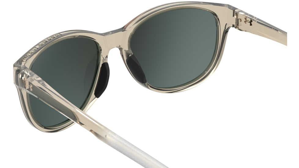 Under Armour Breathe Sunglasses with Transparent Grey Frame and Rose Gold Mirror Lens, Medium, UA0014GS 10A-0J