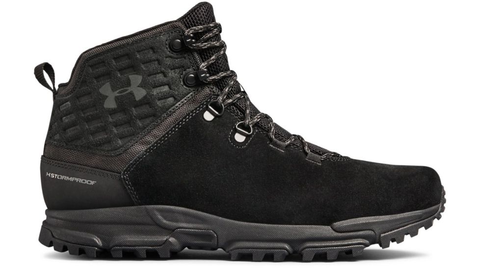 Under Armour Brower Mid WP Mens, Black/Black/Charcoal, 12, 3020759-001-12