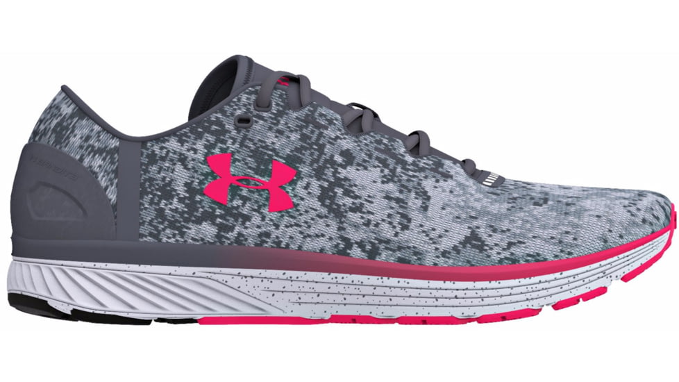 Under Armour Charged Bandit 3 Digi Road Running Shoe - Women's-Overcast Gray/Rhino Gray/Penta Pink-Medium-10.5