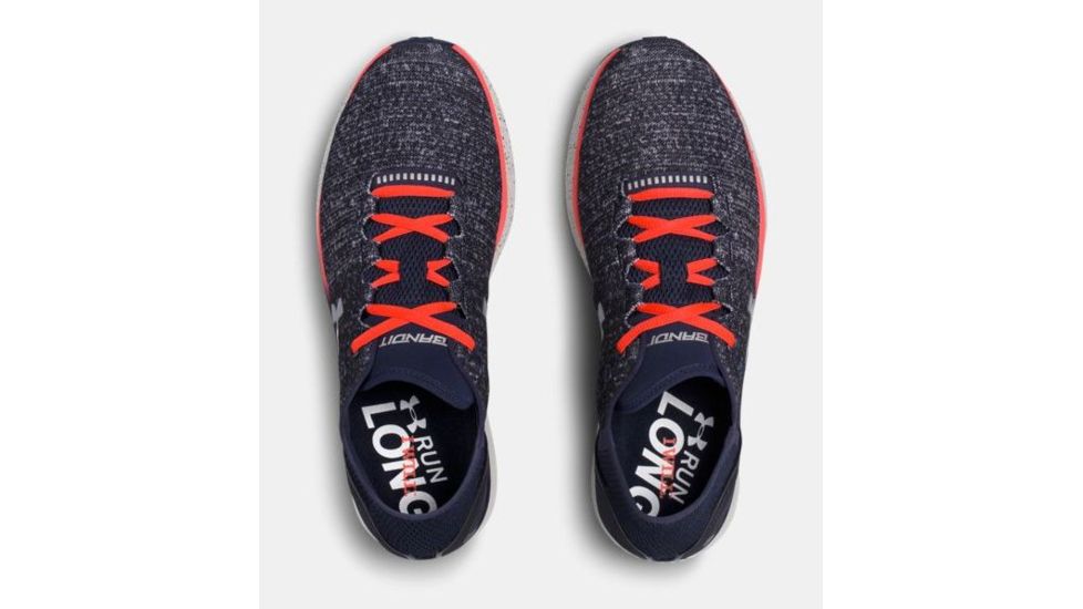 Under Armour Charged Bandit 3 Road Running Shoe - Mens-Grey/Navy-Medium-8.5