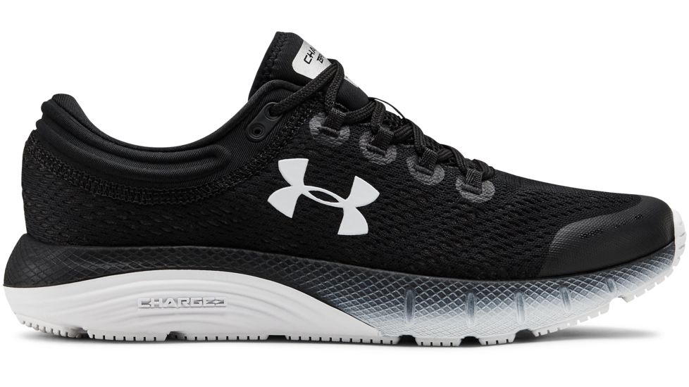 Under Armour UA Charged Bandit 5 Road Running Shoes - Women's, 7, Black/White/White, 3021964-001-7