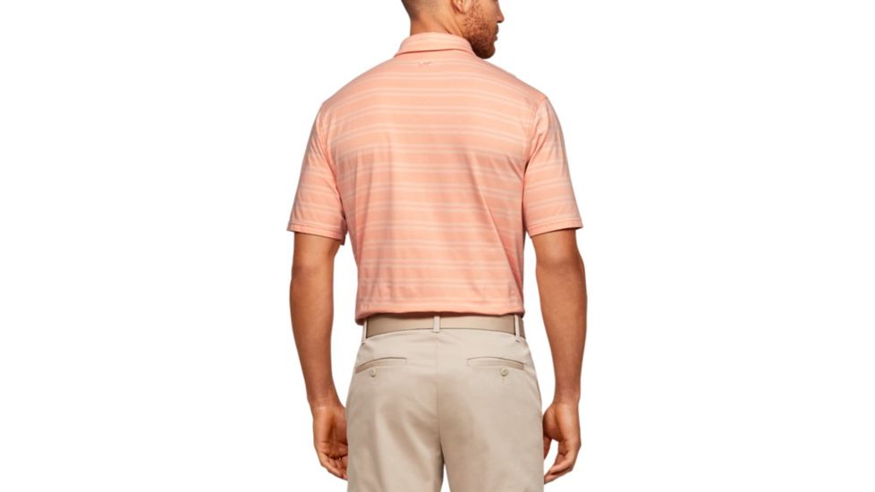 Under Armour Charged Cotton Scramble Stripe Polo - Mens, Medium, Calla, 1323455689MD