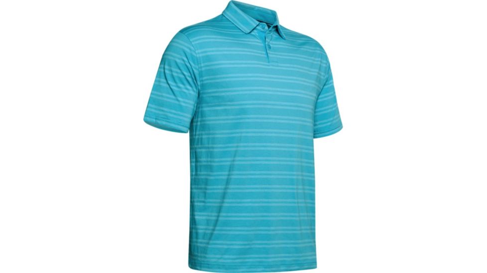 Under Armour Charged Cotton Scramble Stripe Polo - Mens, 2XL, Escape, 13234554502X