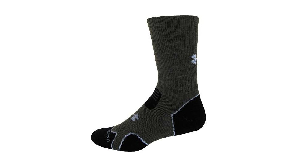 Under Armour Coldgear Hitch Heavy Cushion Boot Socks, Sage/Gray, Large, UA4661-SAG/GRY-LG 