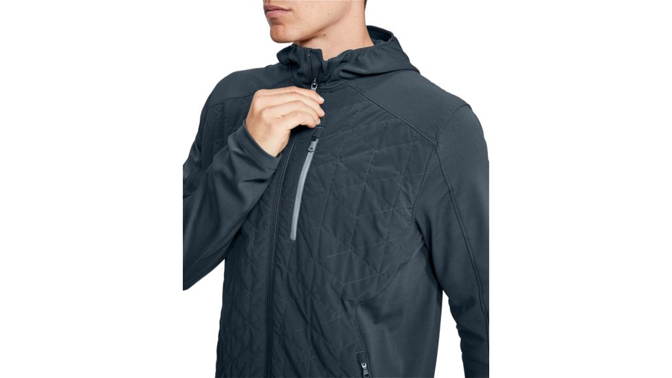 Under Armour ColdGear Reactor Hybrid Lite Jacket - Mens, Wire/Ash Gray, Small, 1348020-073-SM