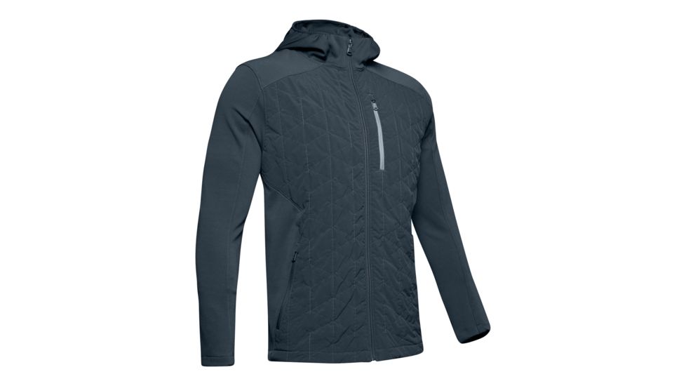 Under Armour ColdGear Reactor Hybrid Lite Jacket - Mens, Wire/Ash Gray, Small, 1348020-073-SM