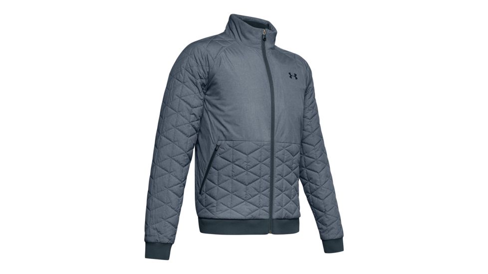 Under Armour ColdGear Reactor Performance Jacket - Mens, Wire/Black, Extra Large, 1342691-073-XL