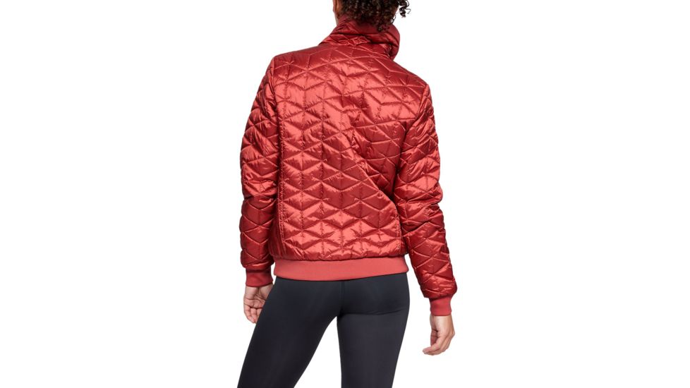 Under Armour ColdGear Reactor Performance Jacket - Womens, Fractal Pink/Daiquiri, Small, 1342792-692-SM