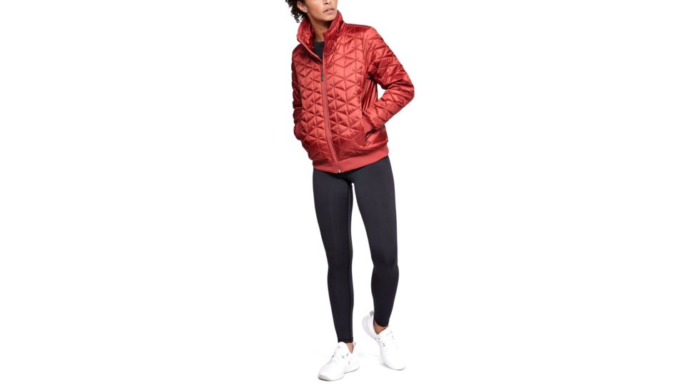 Under Armour ColdGear Reactor Performance Jacket - Womens, Fractal Pink/Daiquiri, Small, 1342792-692-SM
