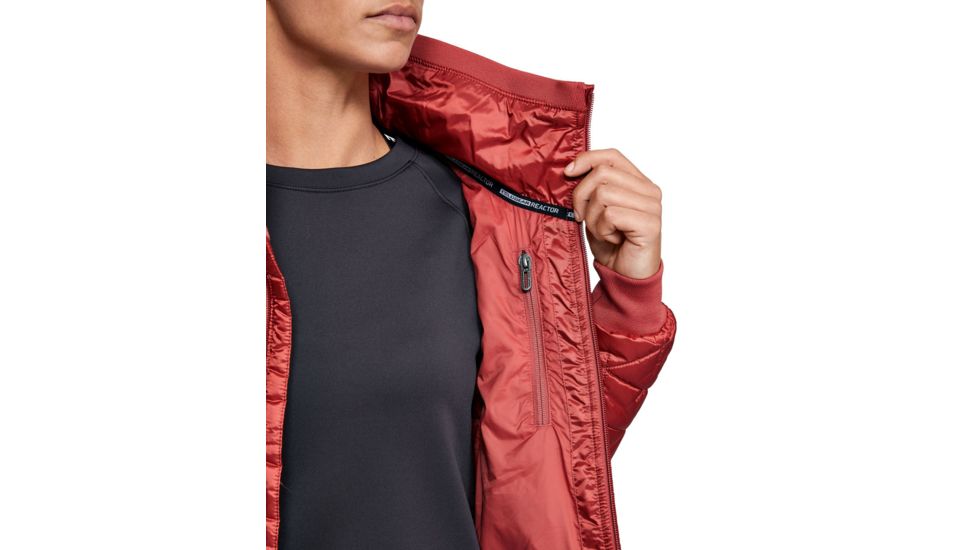 Under Armour ColdGear Reactor Performance Jacket - Womens, Fractal Pink/Daiquiri, Small, 1342792-692-SM