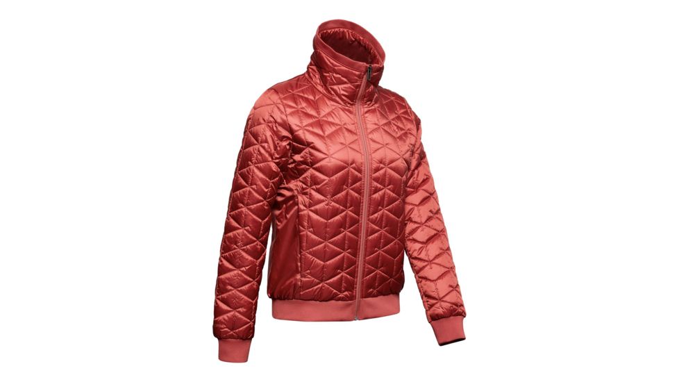 Under Armour ColdGear Reactor Performance Jacket - Womens, Fractal Pink/Daiquiri, Small, 1342792-692-SM