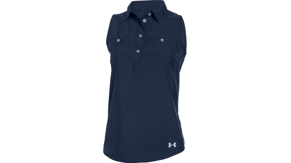 Under Armour CoolSwitch Thermocline Amalgam Tank - Women's-Navy Seal/Glacier Gray-Small