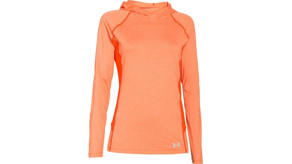 Under Armour CoolSwitch Trail Hoodie - Women's-Citrus Blast/Reflective-Large