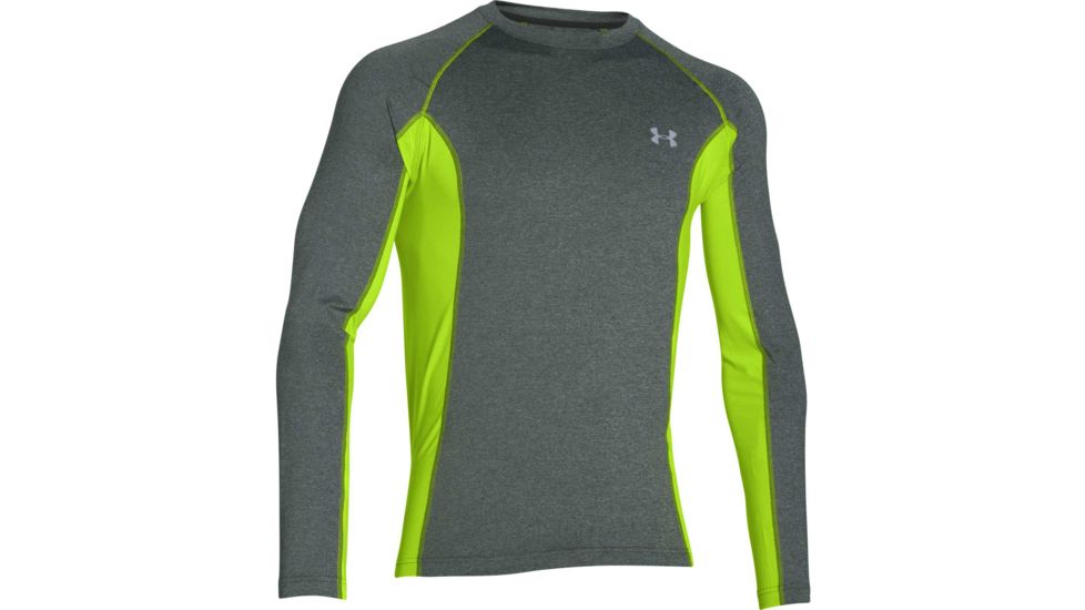 Under Armour CoolSwitch Trail Long Sleeve T-Shirt - Men's-Combat Green/Reflective-X-Large