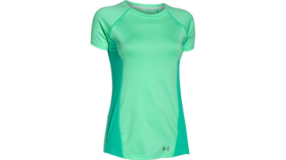 Under Armour CoolSwitch Trail Short Sleeve T-Shirt - Women's-Antifreeze/Reflective-X-Small