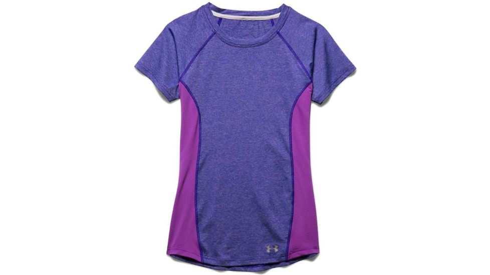 Under Armour CoolSwitch Trail Short Sleeve T-Shirt - Women's-Deep Orchid/Reflective-X-Small