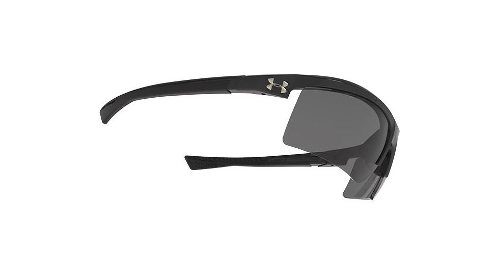 Under Armour Core 2.0 Storm Sunglasses, Shiny Black/Black Frame, Gray Polarized U8630082-000008