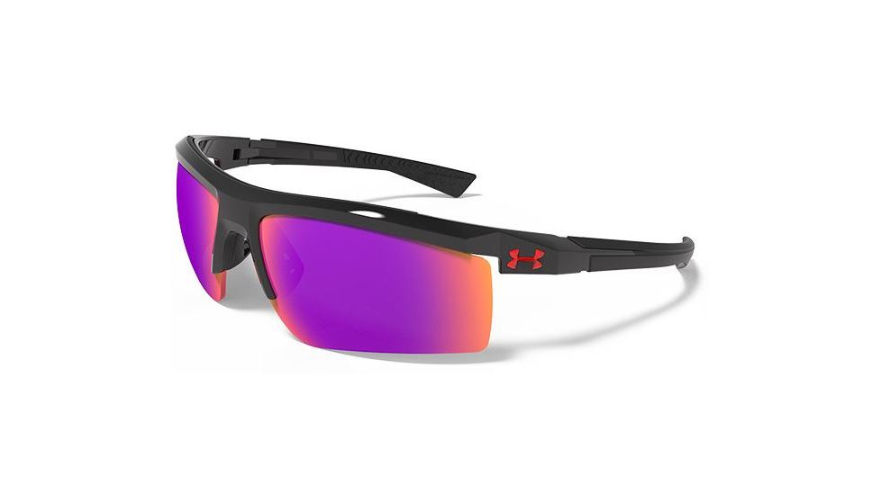 Under Armour Core 2.0 Sunglasses, Shiny Black Frame, Gray Infrared Multiflection U8600082-000151