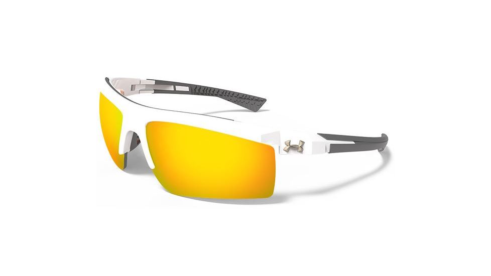 Under Armour Core 2.0 Sunglasses, White/Gray Frame, orange Multiflection Lens U8600082-100941