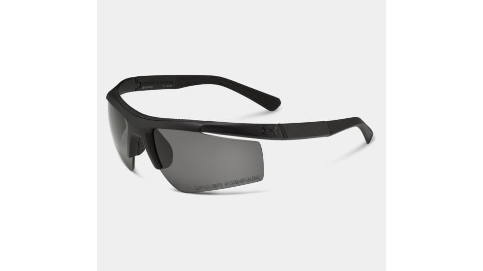 Under Armour Core, Satin Black Frame w/Black Rubber, Gray Lens, U8630035-010100