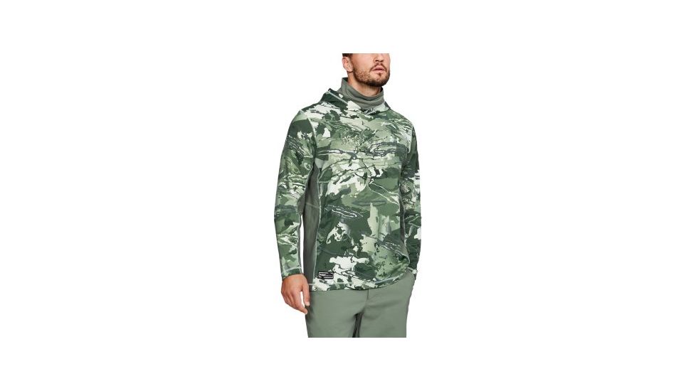 Under Armour CS Thermocline Hoodie - Men's, Hydro Camo/Stealth Gray, Small, 1306698-924-SM