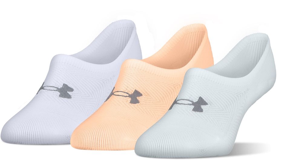 Under Armour Essential Ultra Lo Socks, Sky Light Blue / Assorted, 9-11 Medium, U394-SKL/AST-MD