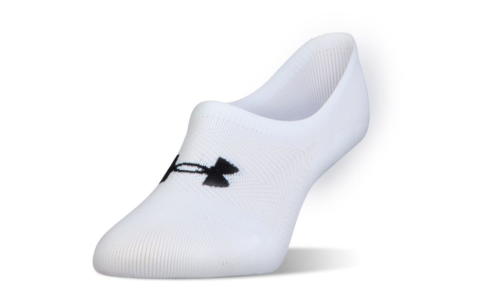 Under Armour Essential Ultra Lo Socks, White, 9-11 Medium, U394-WHT-MD