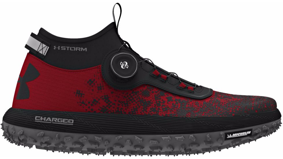 Under Armour Fat Tire 2 Trail Running Shoe - Men's-Cardinal/Rhino Gray/Black-Medium-11.5