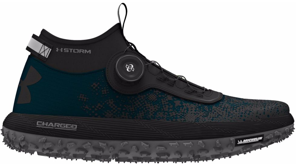 Under Armour Fat Tire 2 Trail Running Shoe - Men's-True Ink/Rhino Gray/Black-Medium-13