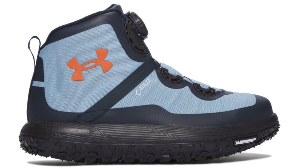 Under Armour Fat Tire GTX Trail Running Shoe - Men's-Blue Drift/Solder/Toxic-Medium-9.5