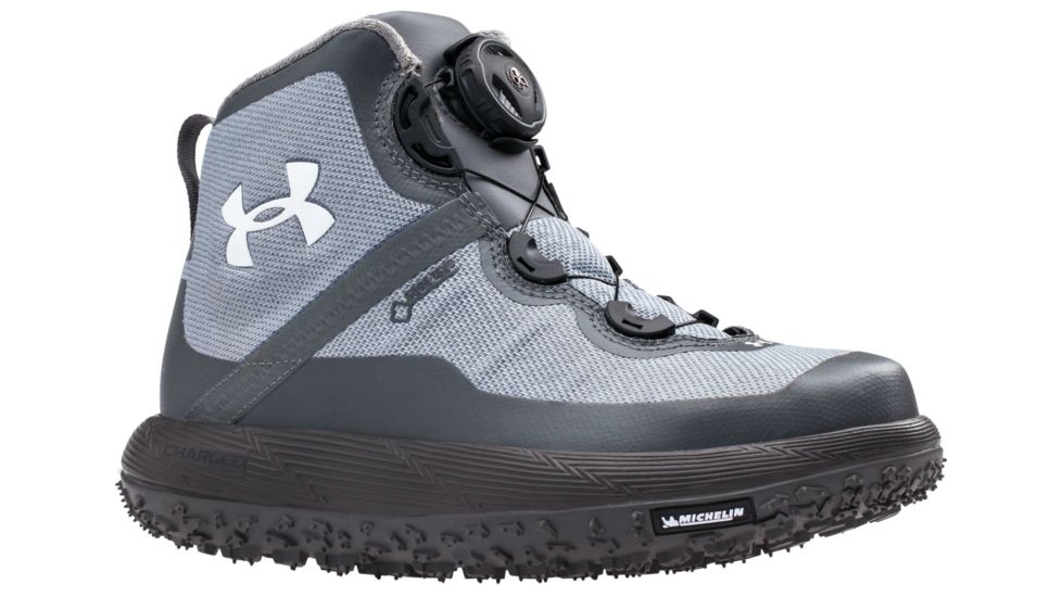 Under Armour Fat Tire GTX Trail Running Shoe - Women's-Stl/Char/White-Medium-9.5