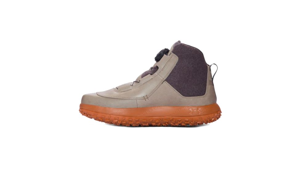 Under Armour Fat Tire Leather Hiking Boot - Men's-Dune/Orange/Char-Medium-10.5