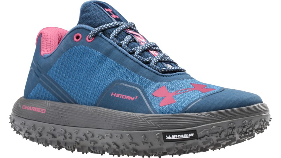 Fat Tire Low Trail Running Shoe - Womens-Blue/Pink-Medium-8