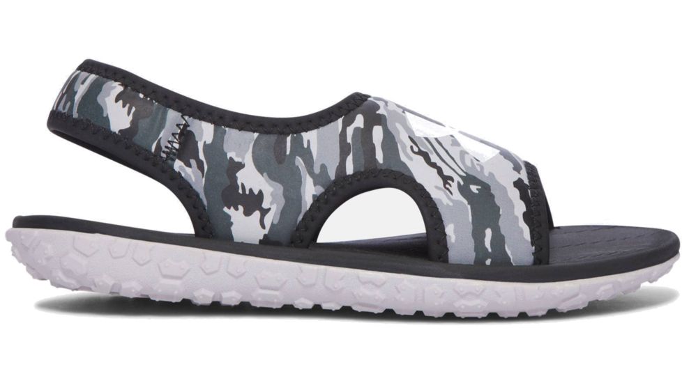Under Armour Fat Tire Pre-School Sandal - Boy's-Gray Matter/Black-2 Youth