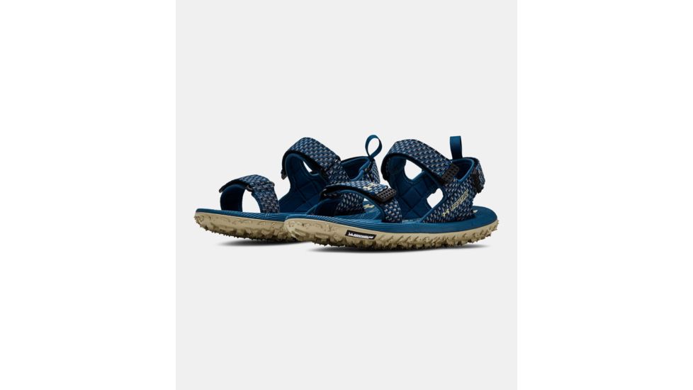 Under Armour Fat Tire Sandal - Men's, Petrol Blue/Khaki Base/Khaki Base, 10, 1293328-401-10
