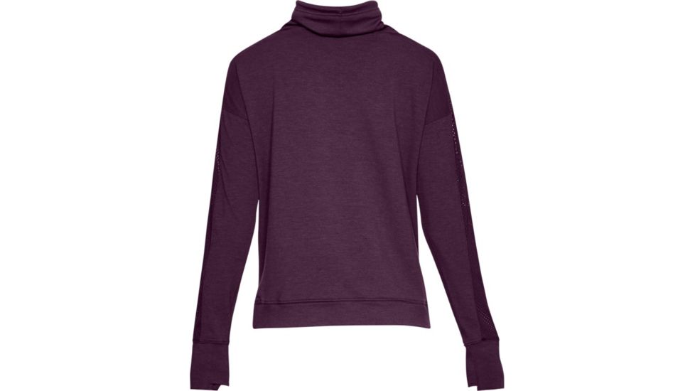 Under Armour Featherweight Fleece Funnel Neck Hoodie - Women's, Merlot/Neon Coral, Small, 1305498-564-SM
