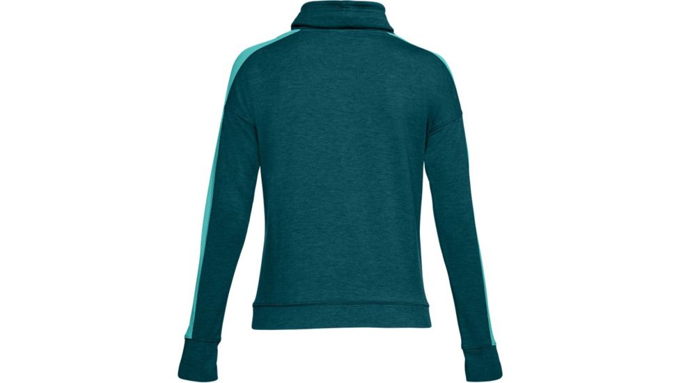 Under Armour Featherweight Fleece Funnel Neck Hoodie - Women's, Tourmaline Teal/Tropical Tide, Large, 1305498-716-LG