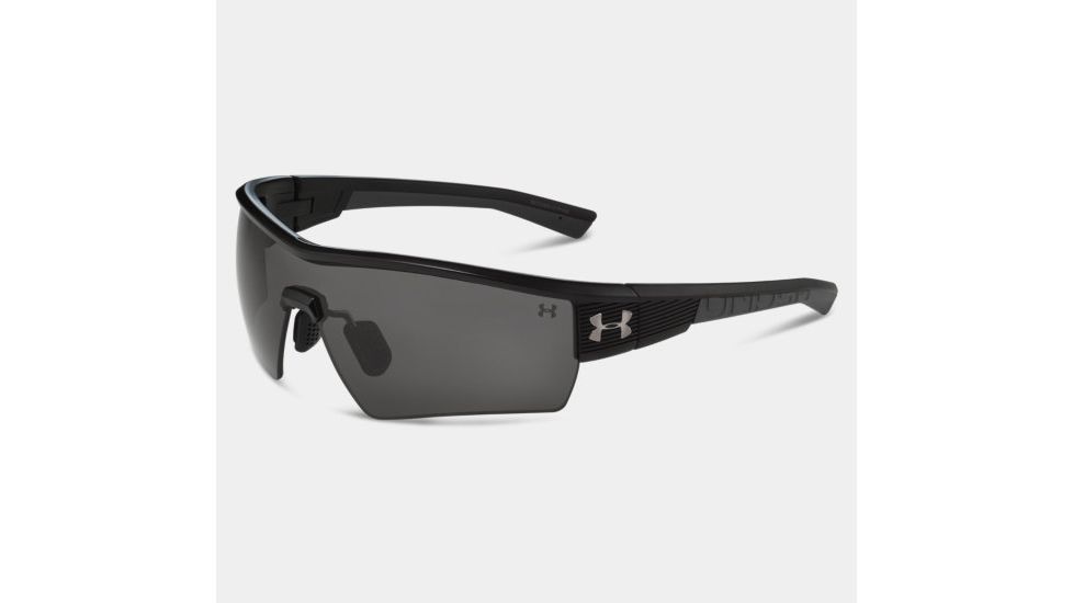 Under Armour Fire, Satin Black Frame w/Charcoal Gray Rubber, Gray Lens, U8600065-010100
